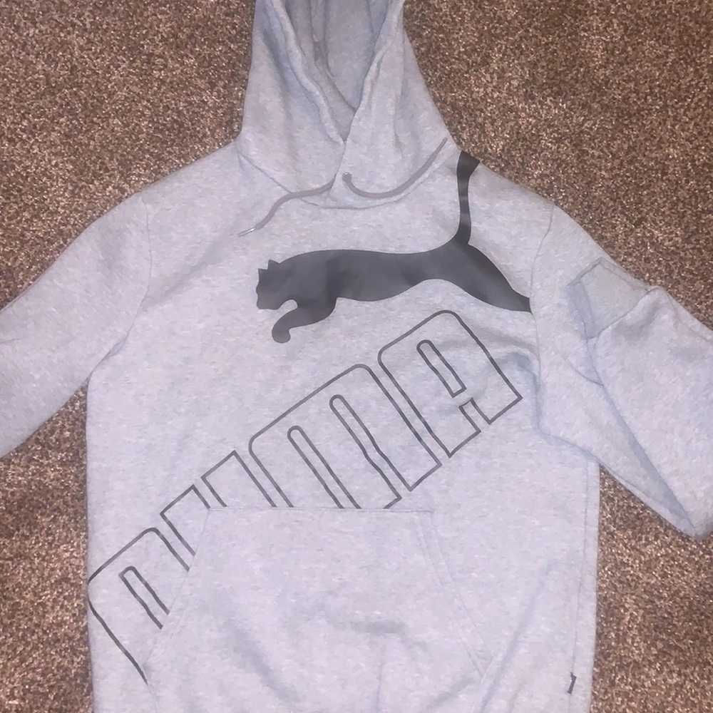 Grey Puma Hoodie Size M